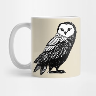 Hand Drawn Owl Mug